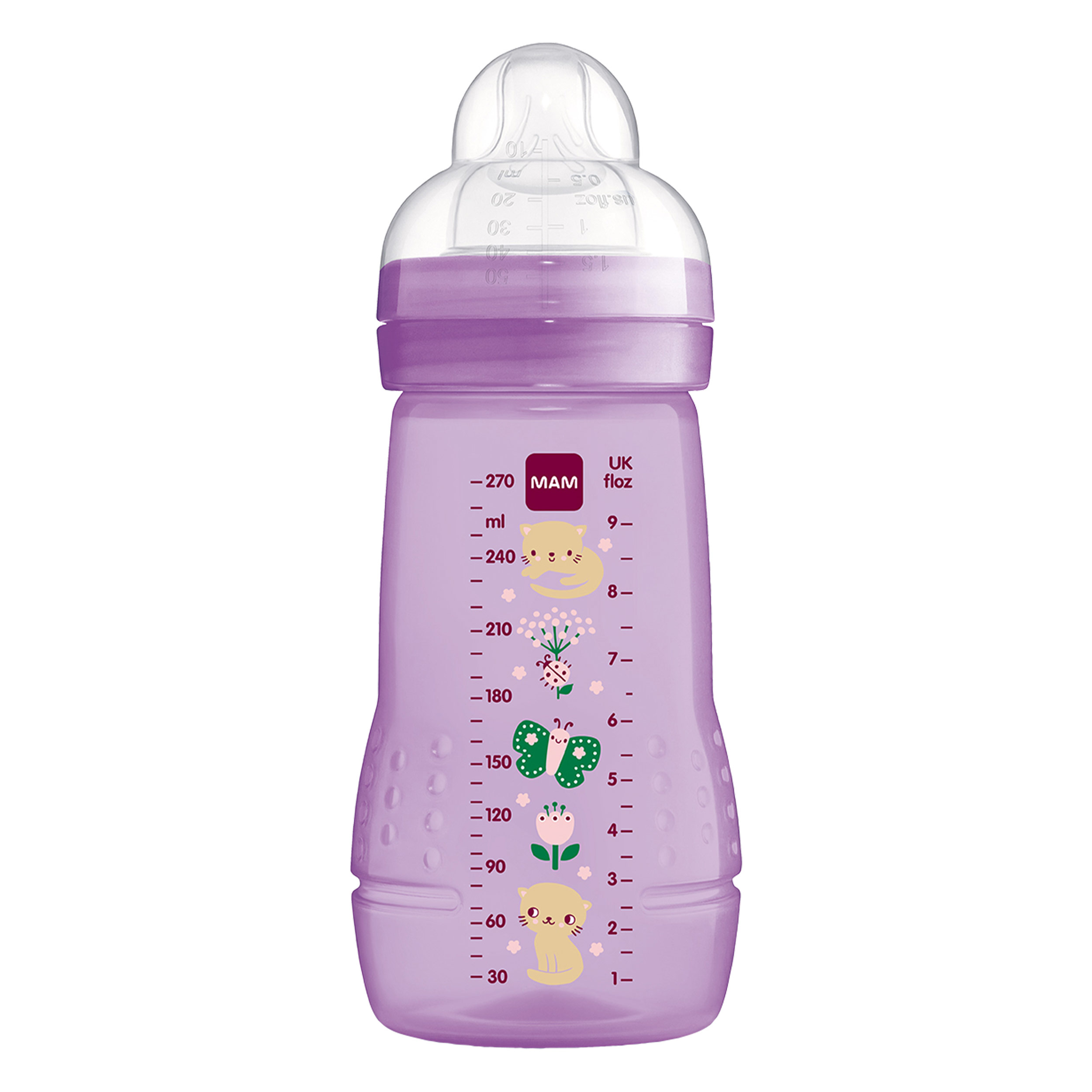 MAM 4 x MAM Easy Active Baby Bottle Flaschen Set 270 & 330 ml mit Seidensauger *NEU* 