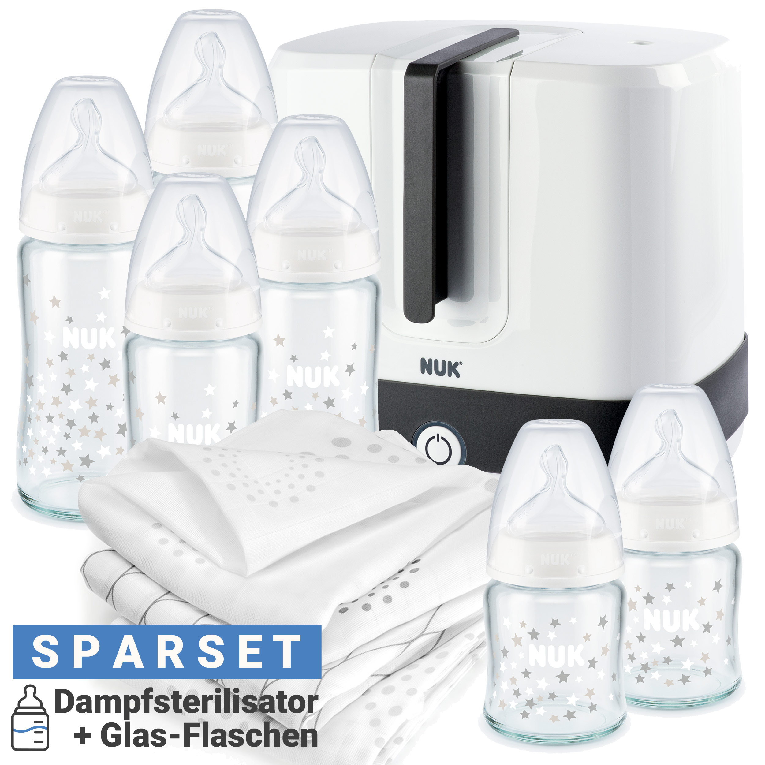 Babyflaschen Starter Set4 Flaschen mit Temperature Control NUK First Choice 