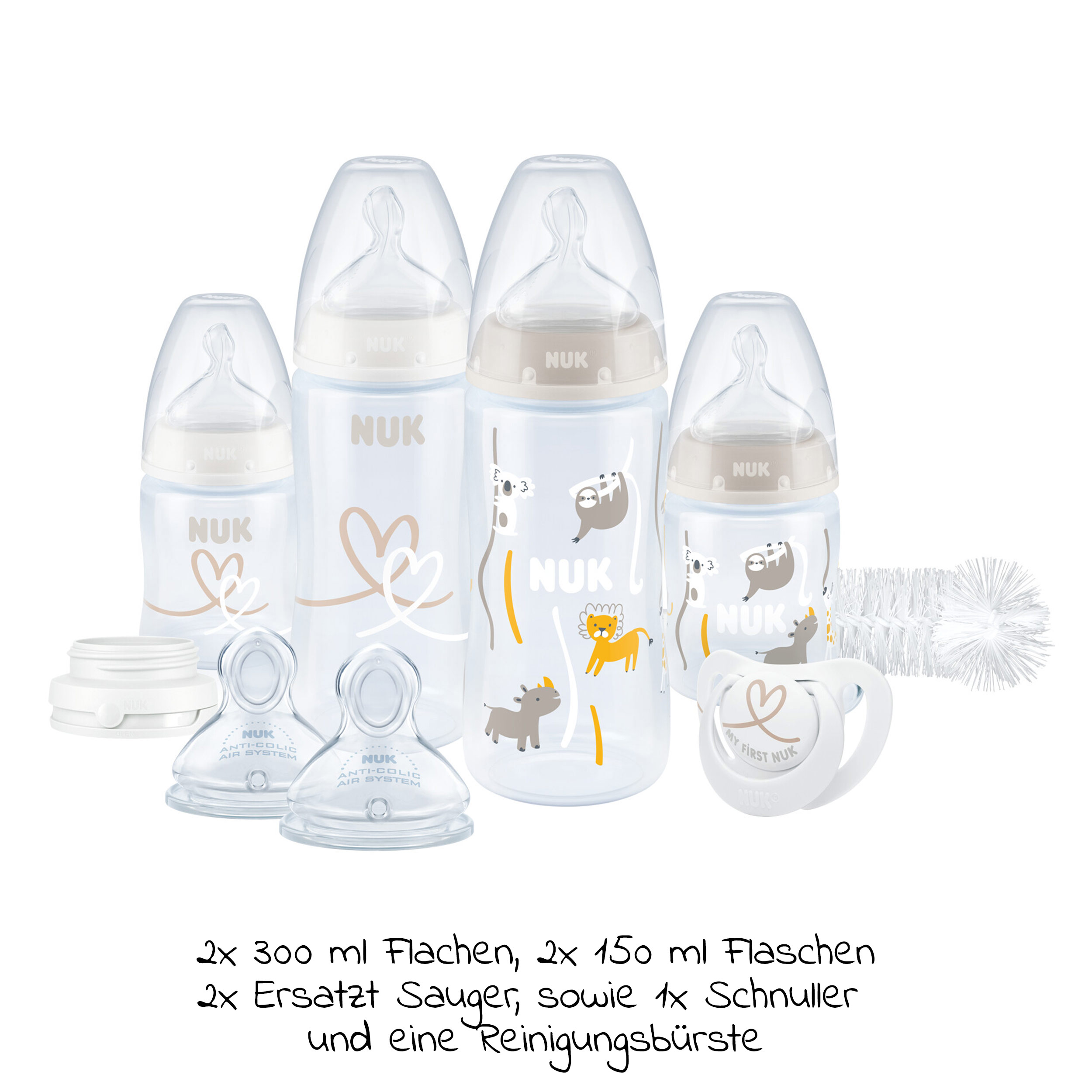 NUK Perfect Start First Choice Flaschen Set Baby Milch Schnuller Stillen Nahrung 