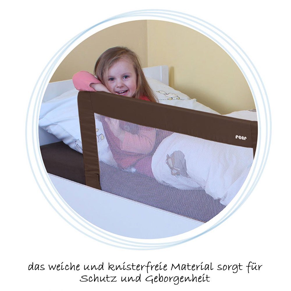 Reer Sleep`n Keep Bettgitter XL 150 cm inkl Tasche für unterwegs Braun 45040 