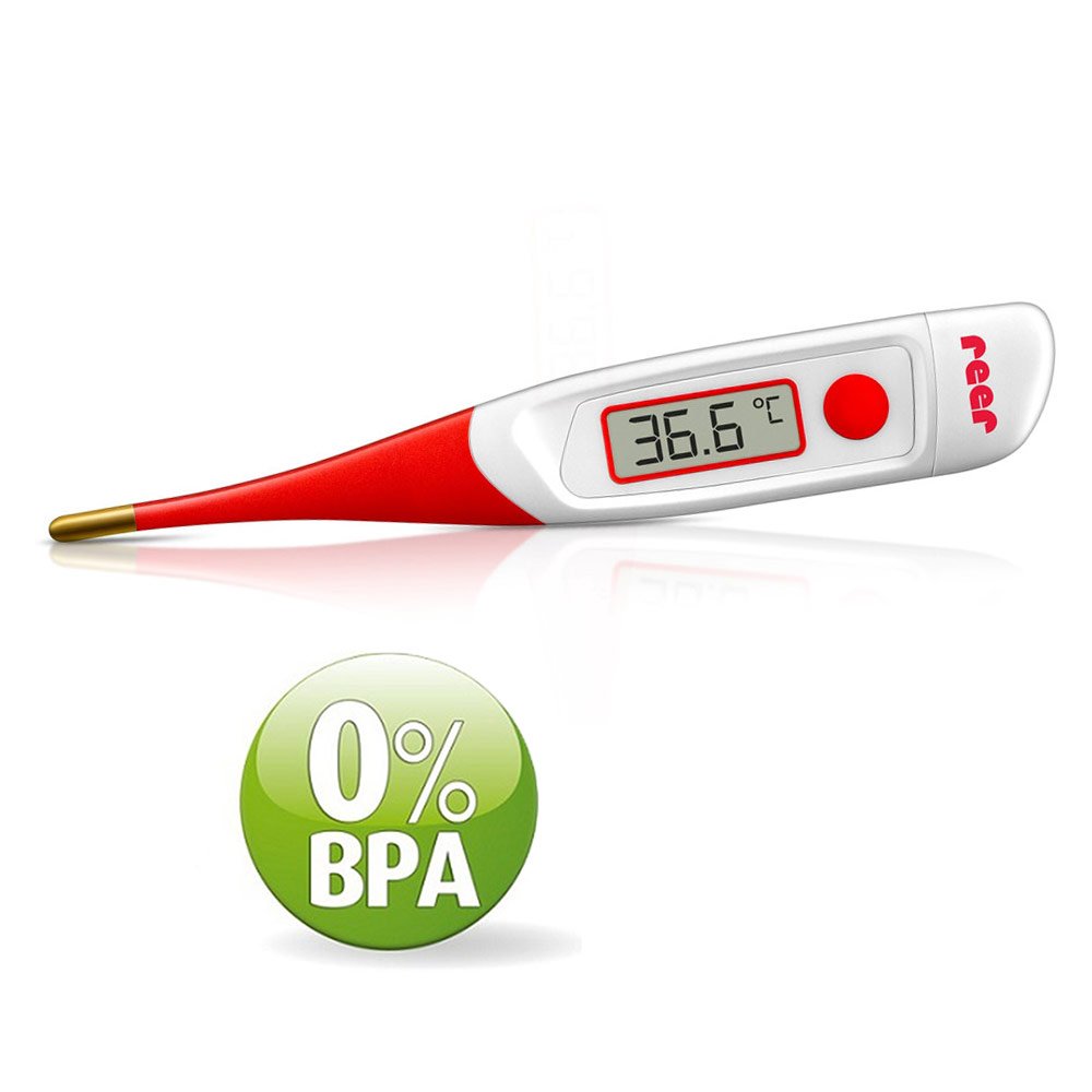 reer Digitales Fieberthermometer Baby Temperaturmessen Thermometer lesbar Fiber 