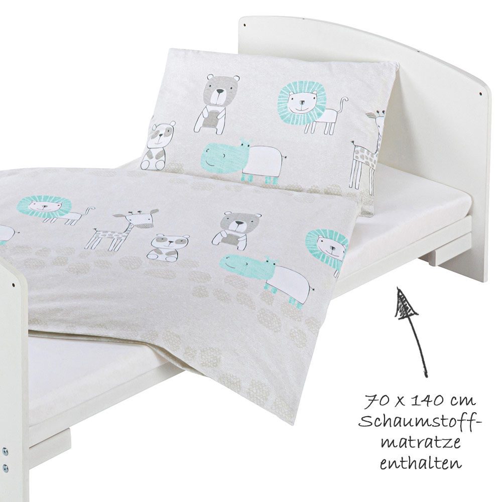 Baby Bettset Bett Haus Deko 120x60 Bettwäsche Nestchen Kissen Bettdecke BLAU LUX 