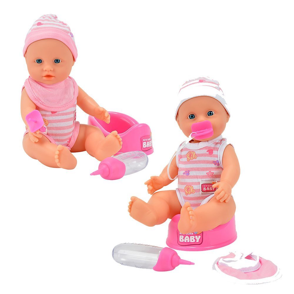 2pcs Babypuppen Neugeborene Puppen Babyfläschchen Kinderzimmerzubehör 