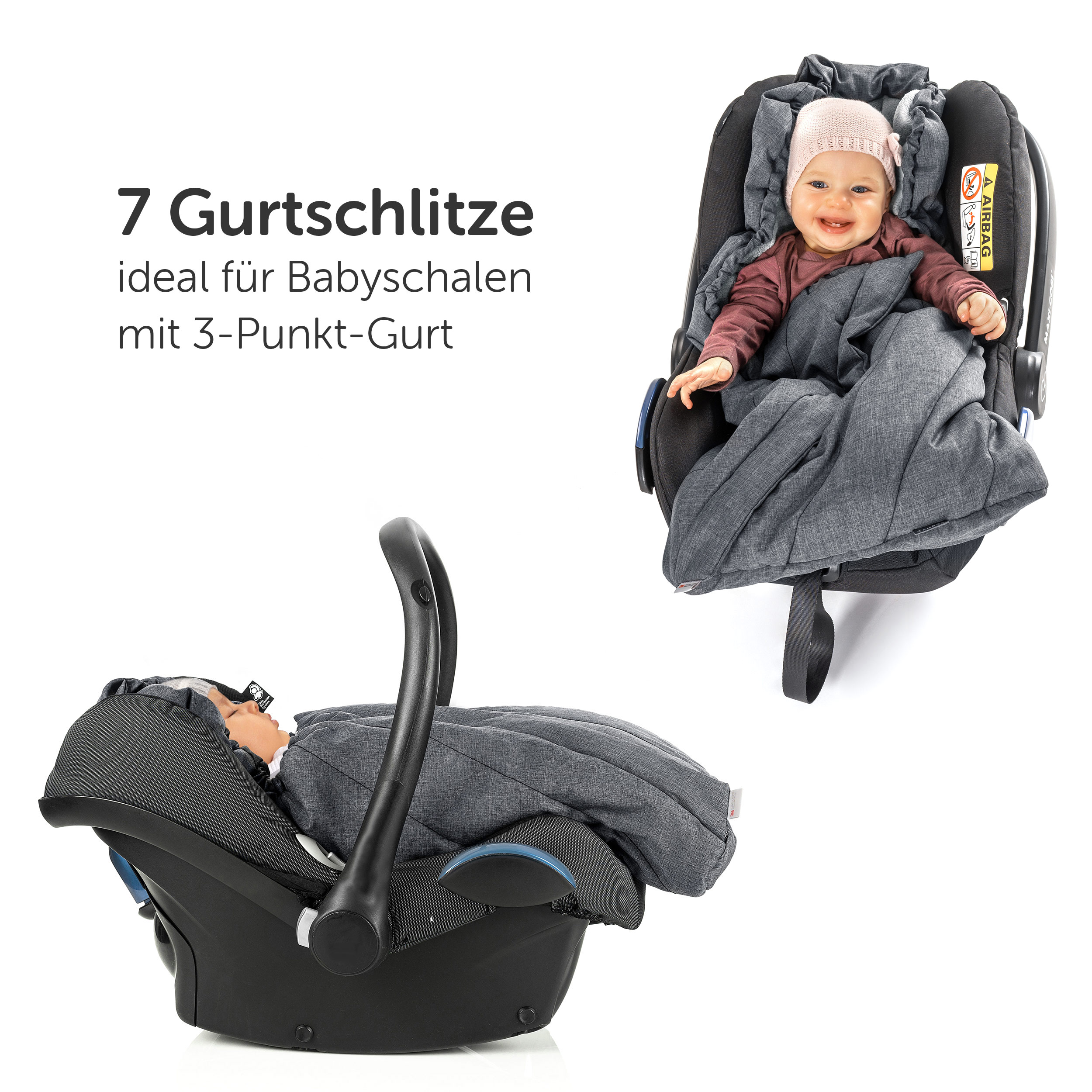 Fußsack für Babyschale Maxi-Cosi Auto Kindersitz & Babywanne Universal Winter 