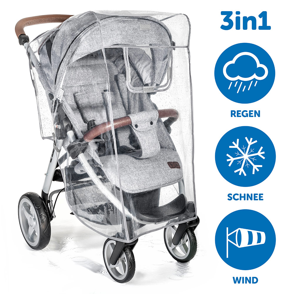 DE PEVA Universal-Regenschutz Baby Kinderwagen Schutz Regen Wetter Buggy Sport 