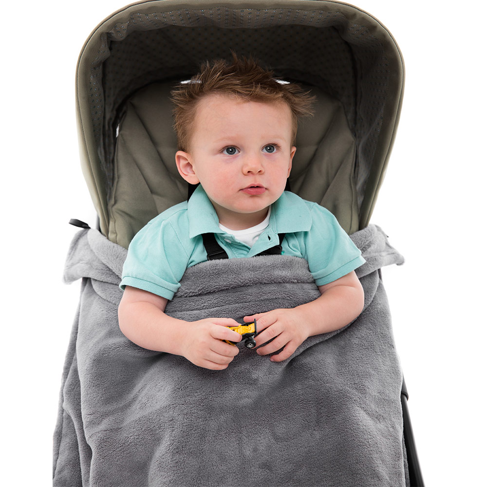 Universal Fleece Baby Decke für Kinderwagen & Buggy Kinderwagendecke Grau 