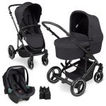 3in1 baby carriage set Catania 4 - Circle Edition - incl. infant car seat Tulip, carrycot, pushchair and accessories - Night