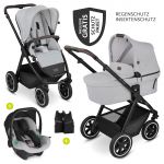 3in1 Kinderwagen-Set Samba - inkl. Babywanne, Sportsitz, Babyschale Tulip und Adapter - Fashion Edition - Mineral