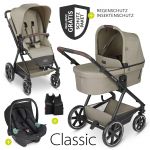 3in1 Kinderwagen-Set Vicon 4 - inkl. Babywanne, Autositz Tulip, Sportsitz und Zubehörpaket - Classic Edition - Reed