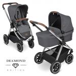 Kombi-Kinderwagen Samba - inkl. Babywanne und Sportsitz - Diamond Edition - Asphalt