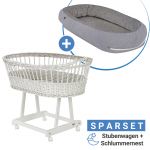 2-tlg. Sparset Stubenwagen Birthe + Schlummer-Nestchen Special Fabrics - Piqué