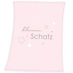 Kuscheldecke 75 x 100 cm - Kleiner Schatz - Rosa