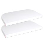 Fitted sheet 2-pack deluxe made of jersey for co-sleeper Maxi, Midi, Boxspring, Comfort, Comfort Plus 89 x 50 cm - White