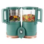 Nutribaby glass baby food maker - gentle steaming, blending, sterilizing, reheating & defrosting - Green Forest