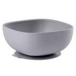 Silicone tray with suction cup - Grey