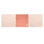 Pflegetuch 3er Pack Musselin 32 x 32 cm - Wish Pink