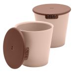 Set of 4 drinking cups with lids - Blush