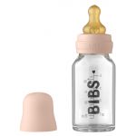 Glas-Flasche Baby Bottle Complete 110 ml + Latex-Trinksauger langsamer Nahrungsfluss - Blush