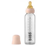 Glass bottle Baby Bottle Complete 225 ml + latex teat slow food flow - Blush