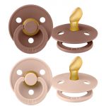 Pacifier 2 Pack Colour Anatomical Natural Rubber Teat 0-6 M - Woodchuck / Blush