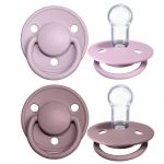 Pacifier - De Lux 2 Pack - Silicone - Lilac / Heather - Size 0-36 M