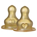 Teat 2-pack Latex Bottle Nipple - slow food flow