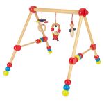 Play trapeze baby gym made of wood height adjustable