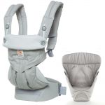 Babytragen-Set 360 von Geburt an inkl. Neugeboreneneinsatz Easy Snug Grey - Pearl Grey