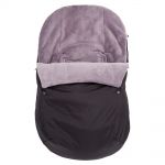 Fleece footmuff Sella for infant carrier and baby bath - Black