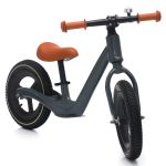 Speedy SL balance bike with 12-inch pneumatic wheels, aluminum frame & bell - grey