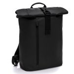 Oslo changing backpack in roll-top design with variable storage space incl. changing mat, bottle warmer & fastening hooks - Black