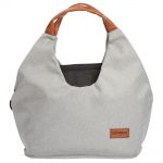 Wickeltasche N°5 mit Wickelunterlage, Reißverschlusstasche, Täschchen & Isolierbehälter - Granitgrau Meliert
