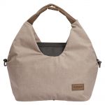 Wickeltasche N°5 mit Wickelunterlage, Reißverschlusstasche, Täschchen & Isolierbehälter - Sand