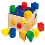 Sorting game Sort Box with 10 wooden blocks