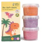 Bio-Soft-Knete - Orange, Lila und Pink
