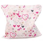 Heat pad with grape seed filling 12x12 cm - heart pink