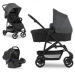 3in1 Kinderwagen-Set Rapid 4 Trioset (bis 25 kg) inkl. Babyschale Comfort Fix - Grey