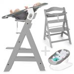 Alpha Plus Grey - Newborn Set - High chair + newborn insert & seesaw