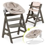 Alpha Plus Select Charcoal 4-tlg. Newborn Set Disney Pooh - Hochstuhl + Neugeborenenaufsatz + Sitzkissen Beige