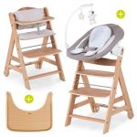 Beta Plus Nature Newborn Set Deluxe - 5-pcs. high chair + 2in1 newborn insert + eating board + seat cushion