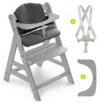 High chair Alpha Plus Grey - in economy set incl. seat cushion Jersey Charcoal - Grey