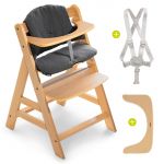High chair Alpha Plus Nature - in economy set incl. seat cushion Jersey Charcoal