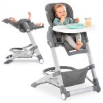 High chair & baby lounger from birth - Grow Up Newborn Set (foldable & collapsible) - Melange Grey