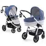 Kombi-Kinderwagen Saturn R Duoset - inkl. Sportwagen und Babywanne für Neugeborene - Denim Silver
