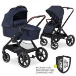 Walk N Care Combi Stroller Set incl. Carrycot, Sport Seat, Leg Cover and XXL Accessory Pack - Dark Navy Blue