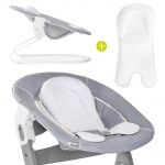 Neugeborenenaufsatz & Wippe für Alpha Hochstuhl - Bouncer 2in1 - Stretch Grey