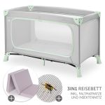 Dream N Play Plus travel cot set incl. comfort mattress & insect screen - Dusty Mint