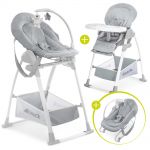 Sitn Relax 3in1 - Hochstuhl ab der Geburt, Babyliege und Wippe - Stretch Grey