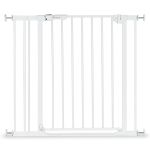 Door safety gate / stair gate Clear Step 2 (75-80 cm) incl. 9 cm extension - White