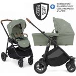 2in1 Kombi-Kinderwagen-Set Versatrax bis 22 kg belastbar - umsetzbare Sitzeinheit, Babywanne Ramble XL, Adapter & Zubehör Paket - Laurel